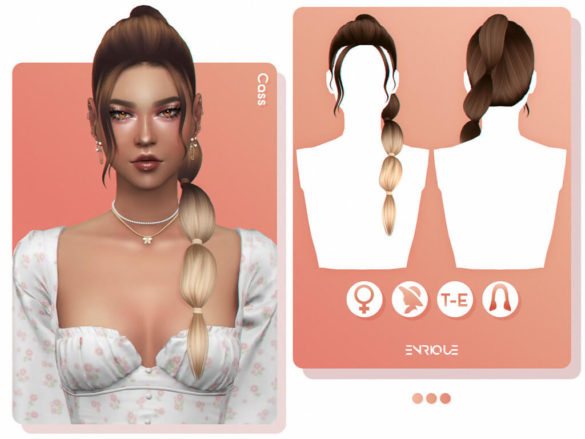 The Sims 4 enriques4 cass hairstyle
