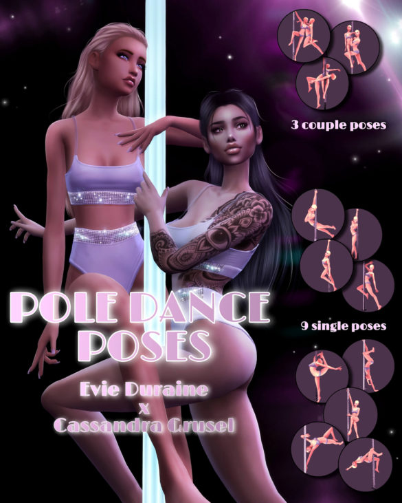 The Sims 4 evieduraine cassandragrusel pole dance poses