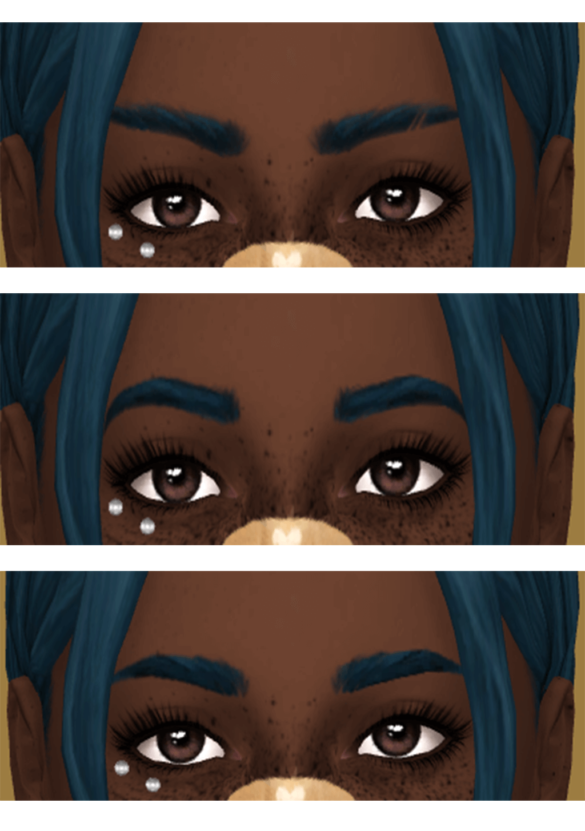 The Sims 4 eyebrows collection recolored in ampified 40