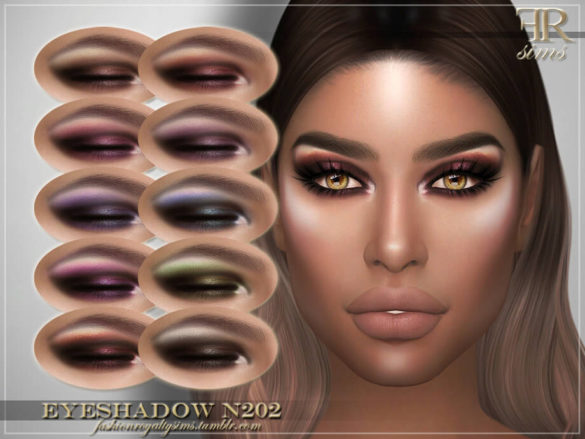 The Sims 4 Eyeshadow N202 by FashionRoyaltySims at TSR