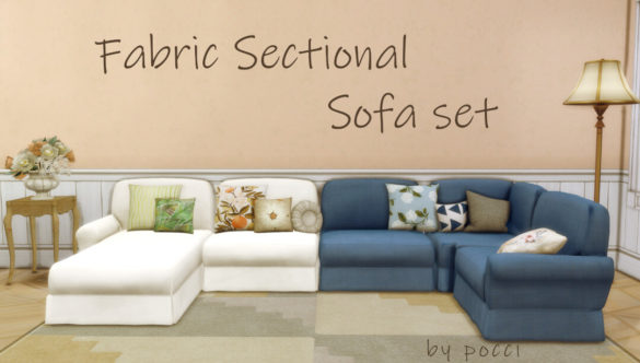 The Sims 4 fabric sectional sofa set for dream home