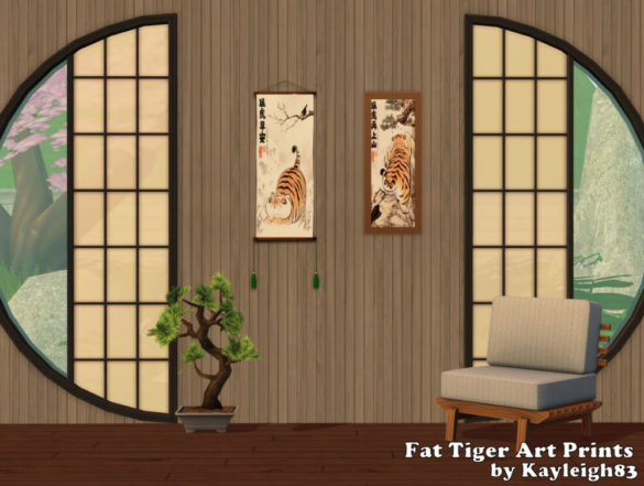 The Sims 4 fat tiger art prints