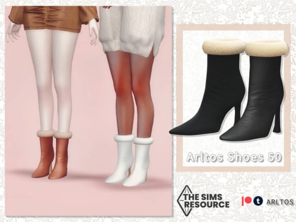 The Sims 4 Furry leather boots 50 by Arltos