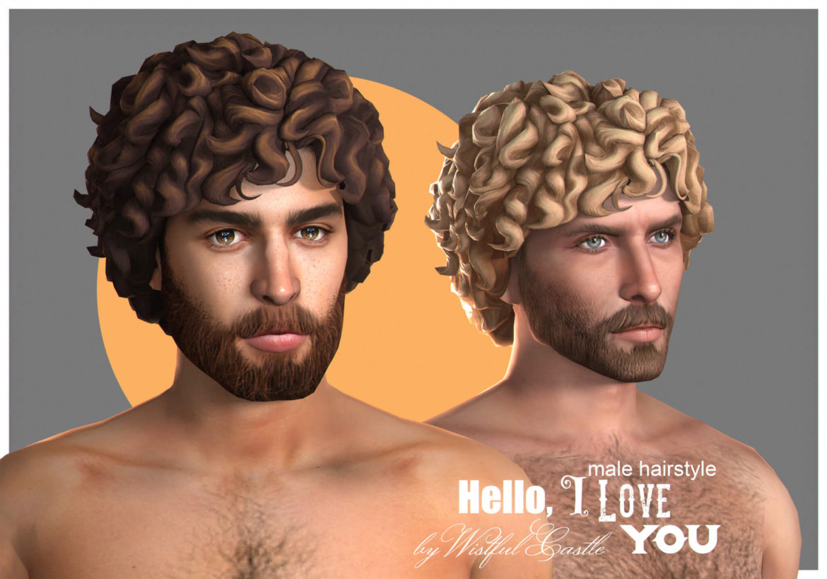 The Sims 4 Hello, I Love You (male hair)