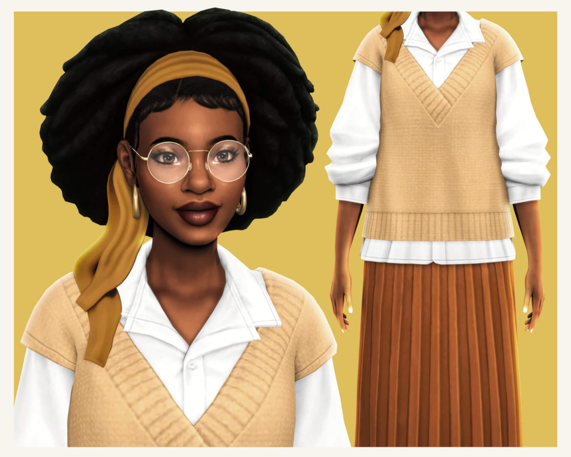 The Sims 4 incheon arrivals looks hair glasses earrings
