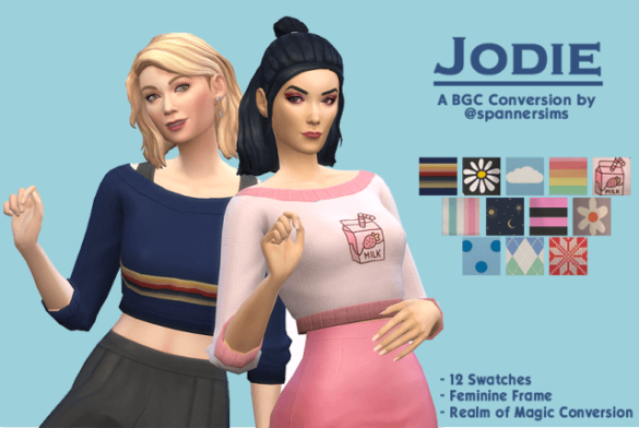The Sims 4 Jodie Sweater recolor
