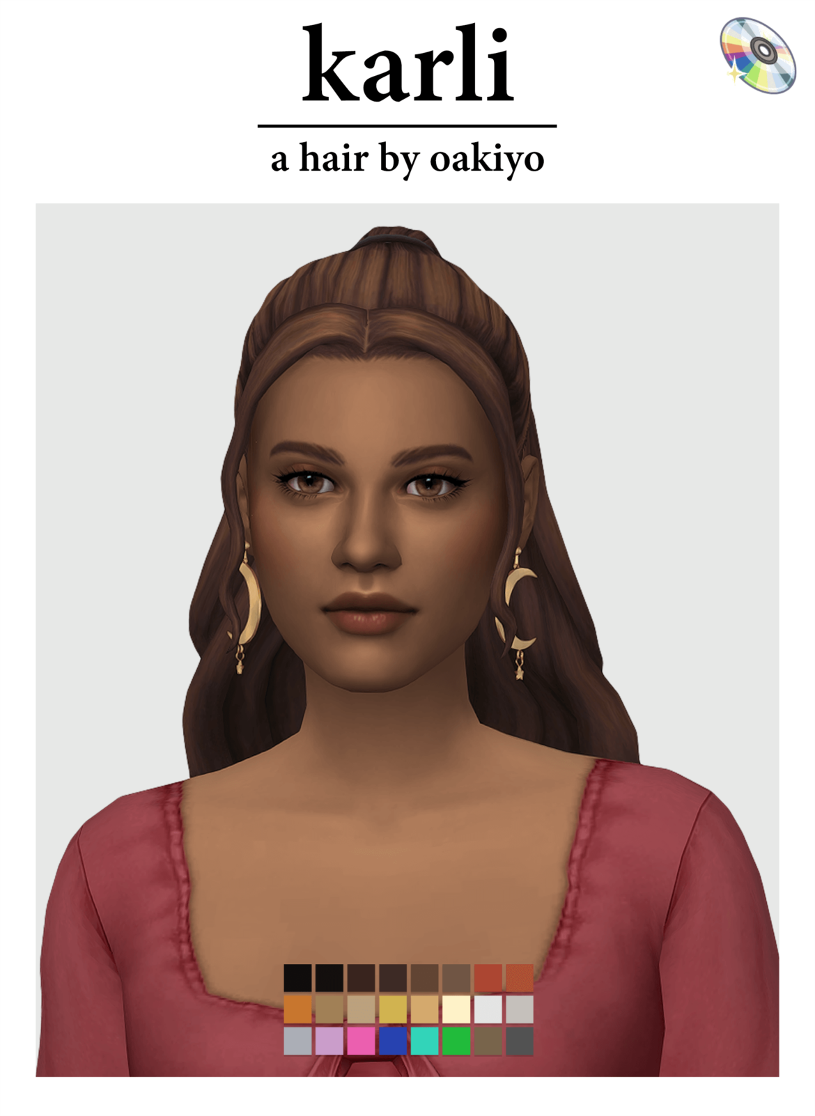 The Sims 4 karli hair a long wavy half up half down