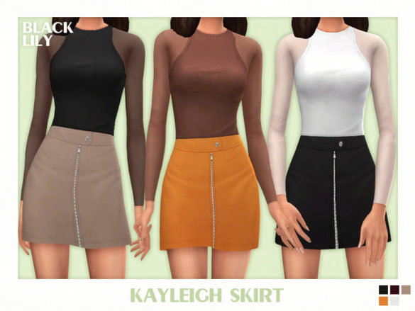 The Sims 4 Kayleigh Skirt by Black Lily