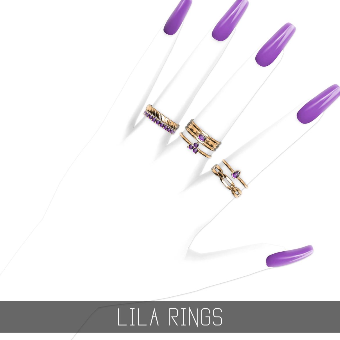 The Sims 4 LILA RINGS at Simpliciaty