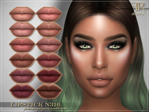 The Sims 4 Lipstick N316 by FashionRoyaltySims