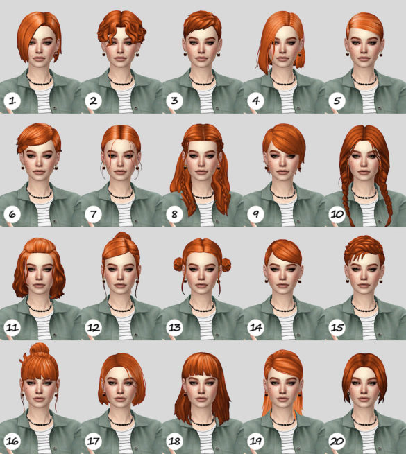 The Sims 4 natural hair recolor dump - MiCat Game