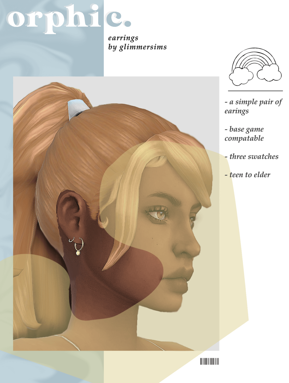 The Sims 4 orphic a simple pair of earrings