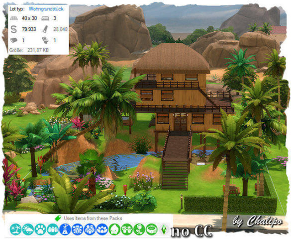 The Sims 4 Palm house by Chalipo at All 4 Sims