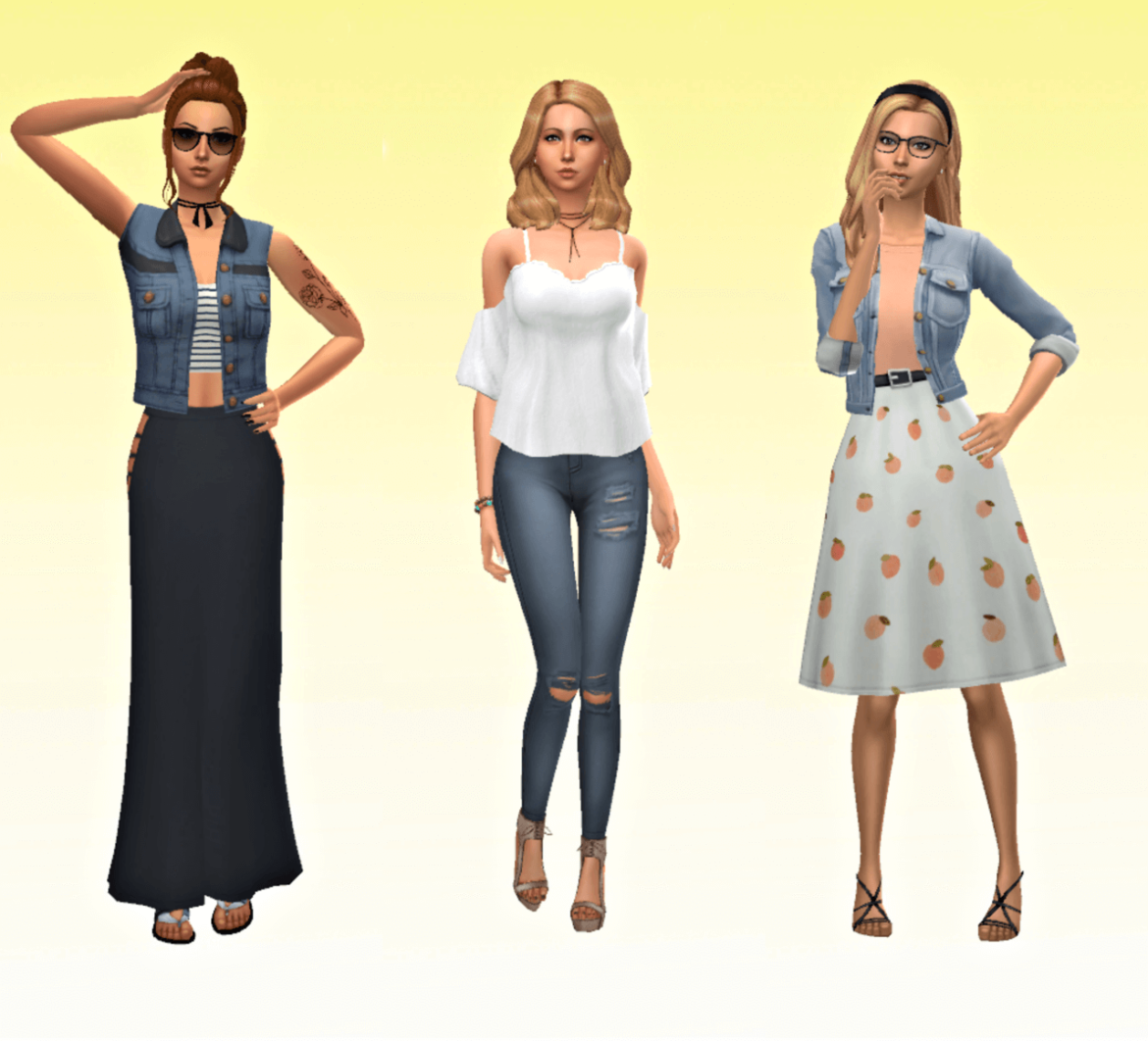 The Sims 4 plumbob waffles spring lookbook click