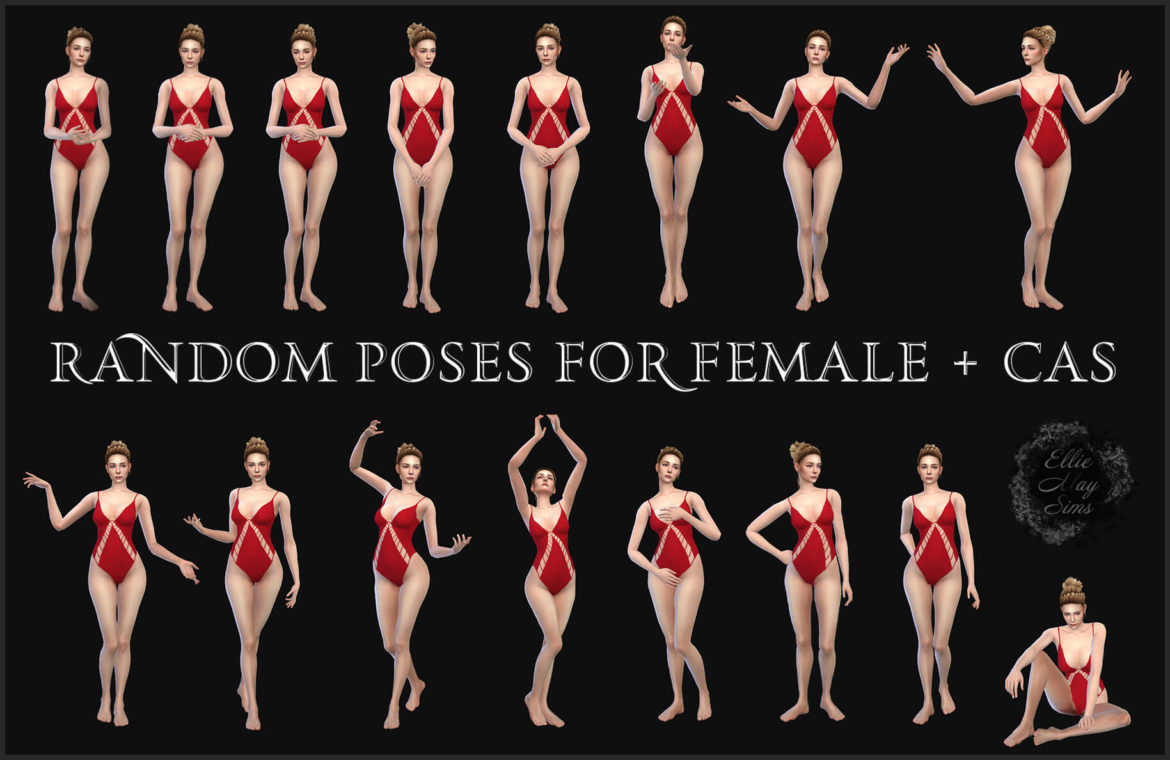 The Sims 4 random poses for female cas 15 poses