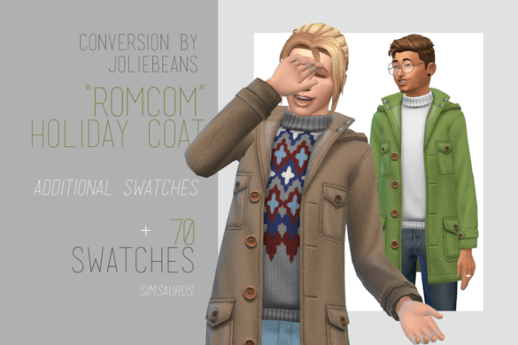 The Sims 4 romcom coat conversion by joliebean