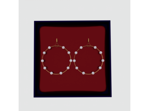 The Sims 4 [Scarlett Bulckowisk] Pearl Hoop Earrings