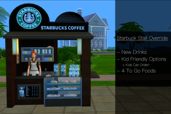 The Sims 4 Starbucks – Food Stall Overhaul