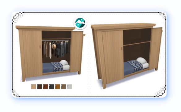 The Sims 4 The Wardrobe Bed & Folded Laundry Wardrobe