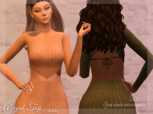 The Sims 4 Abigail Top by Dissia