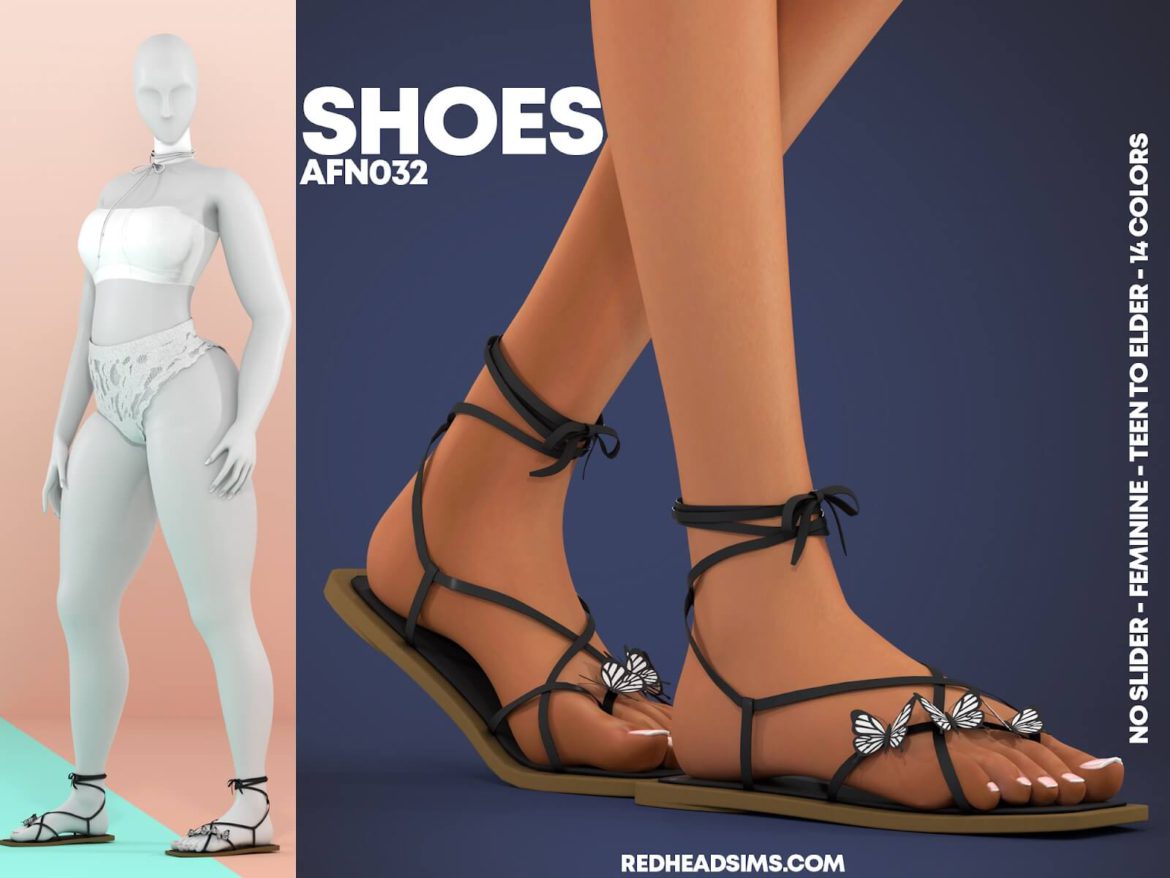 The Sims 4 AF SHOES N032 at REDHEADSIMS