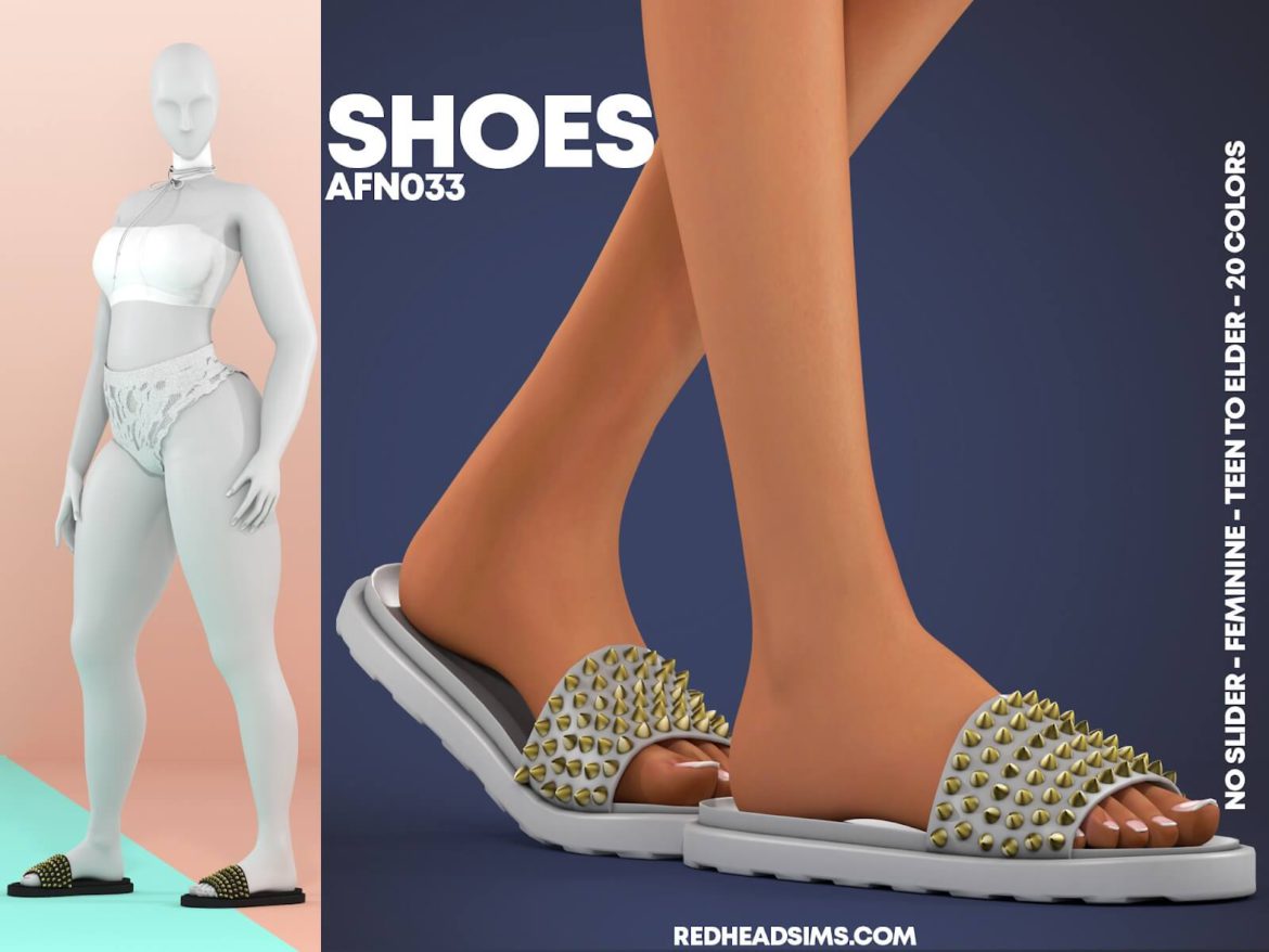The Sims 4 AF SHOES N033 at REDHEADSIMS