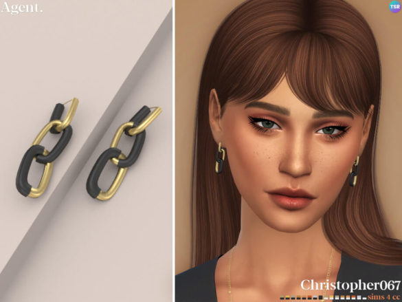 The Sims 4 Agent Earrings by christopher067