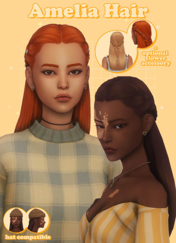The Sims 4 amelia hair