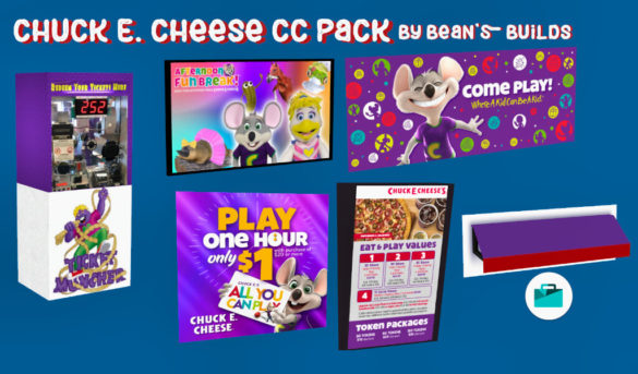 The Sims 4 chuck e cheese cc pack