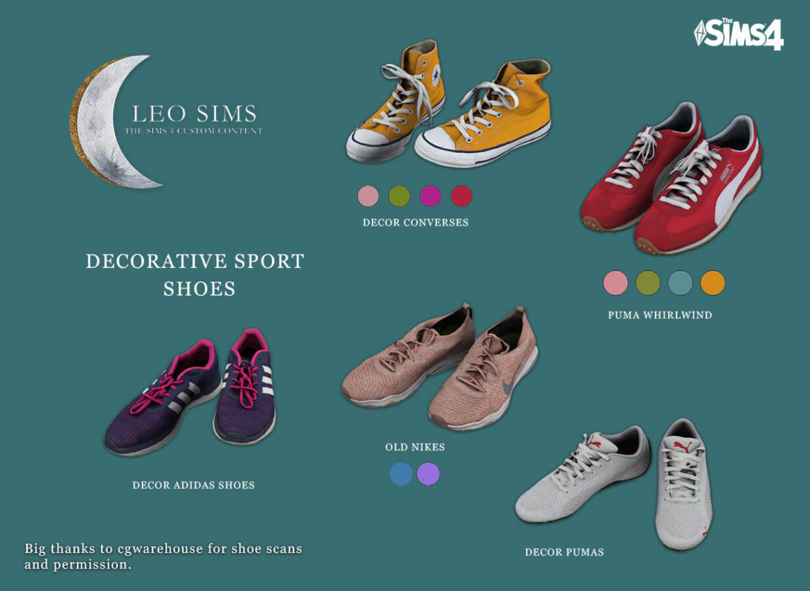 The Sims 4 Decorative Sport Shoes at Leo Sims