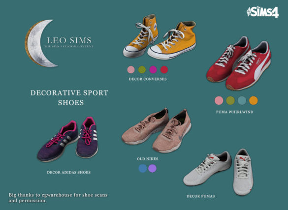 The Sims 4 Decorative Sport Shoes at Leo Sims