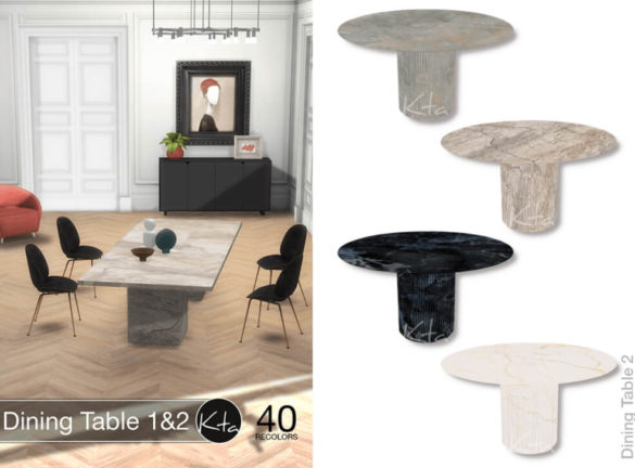 The Sims 4 Dining Table 1&2 at Ktasims