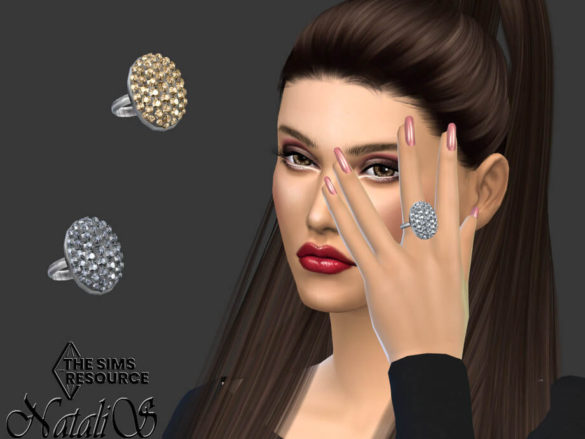 The Sims 4 Diva pave ring by NataliS