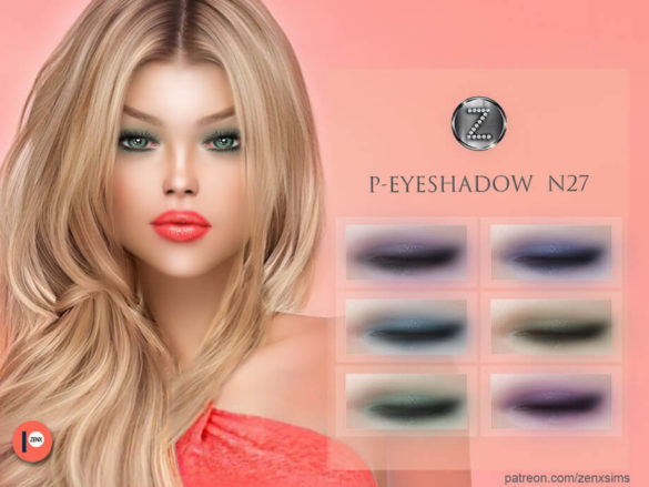 The Sims 4 EYESHADOW N27 by ZENX