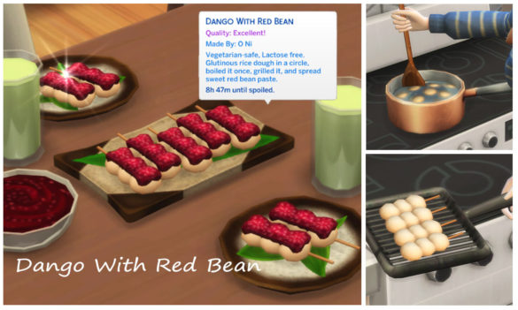 The Sims 4 february 2022 recipedango with red bean need