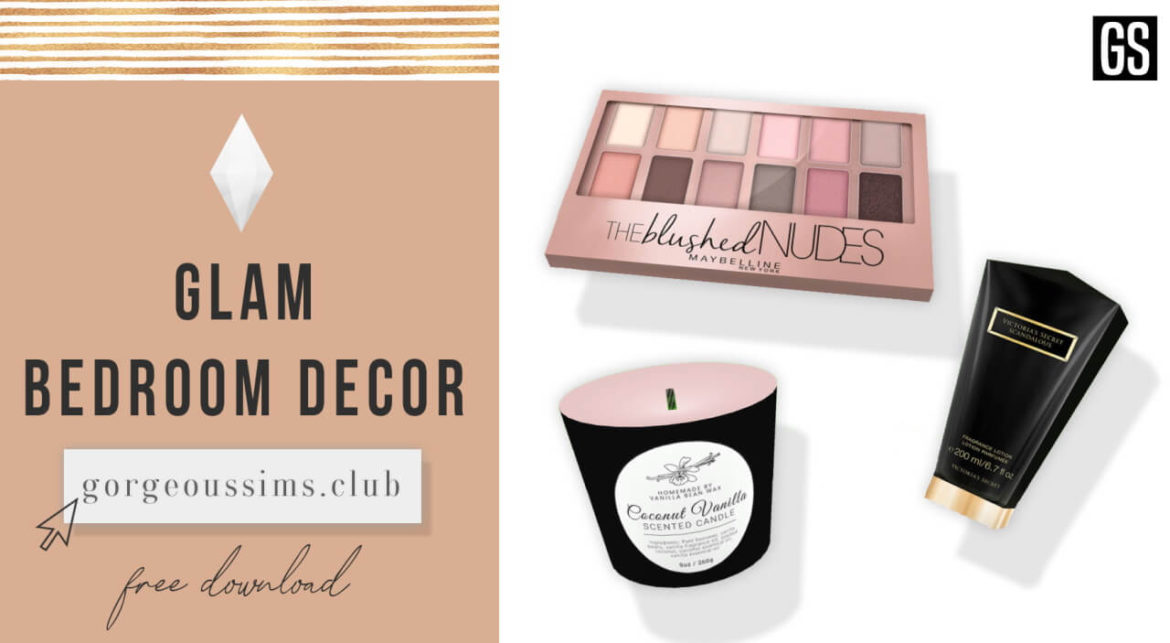 The Sims 4 Glam Bedroom Decor at Gorgeous Sims