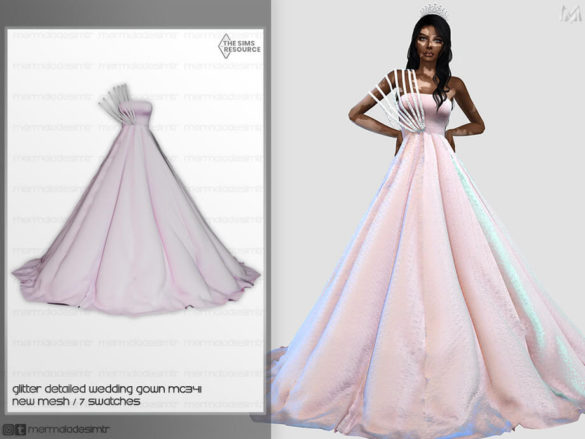 Glitter Detail Wedding Gown MC341 by mermaladesimtr