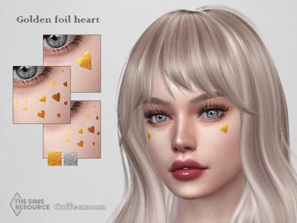 The Sims 4 Golden foil heart by coffeemoon at TSR