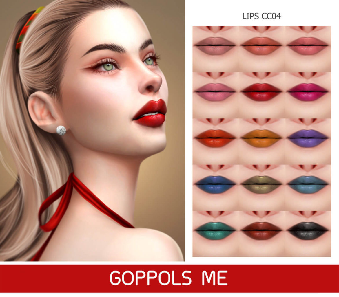 The Sims 4 GPME-GOLD Lips CC04 at GOPPOLS Me