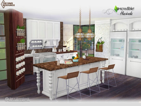 The Sims 4 Hacienda Kitchen by SIMcredible! from TSR