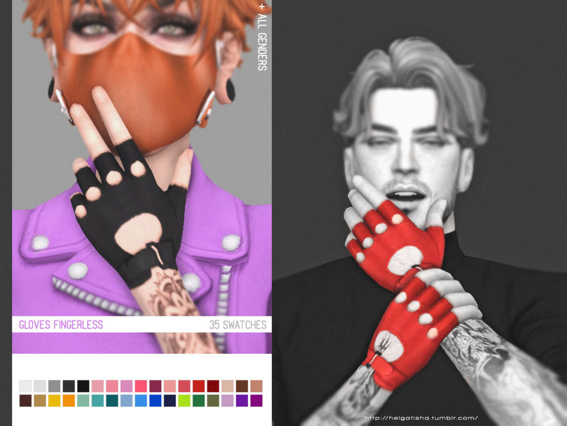The Sims 4 helgatisha gloves fingerless download patreon