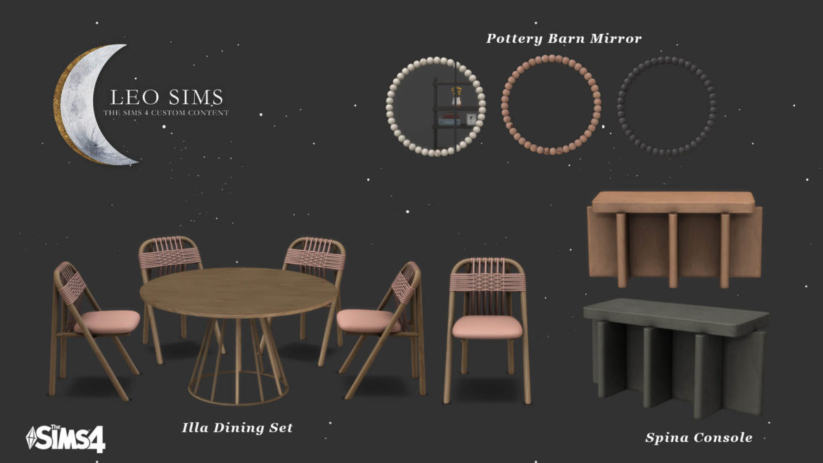 The Sims 4 Illa Dining Set at Leo Sims