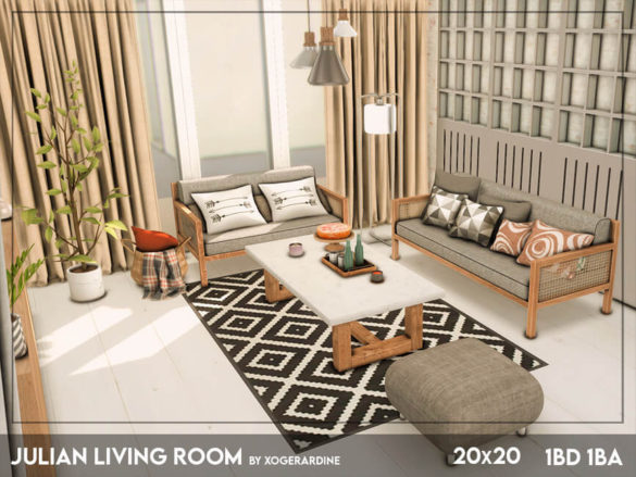 The Sims 4 Julian Living Room by xogerardine