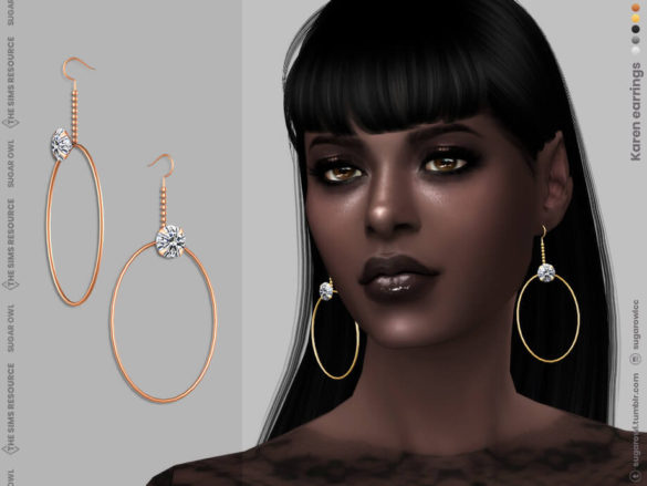 The Sims 4 Karen earrings by sugar owl from TSR
