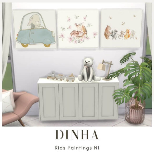 The Sims 4 Kids Paintings N1 & N2 at Dinha Gamer