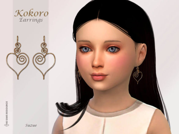 The Sims 4 Kokoro Earrings Child by Suzue