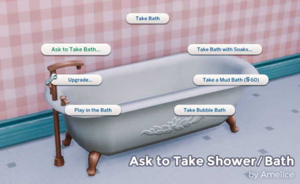 The Sims 4 mod ask to take shower