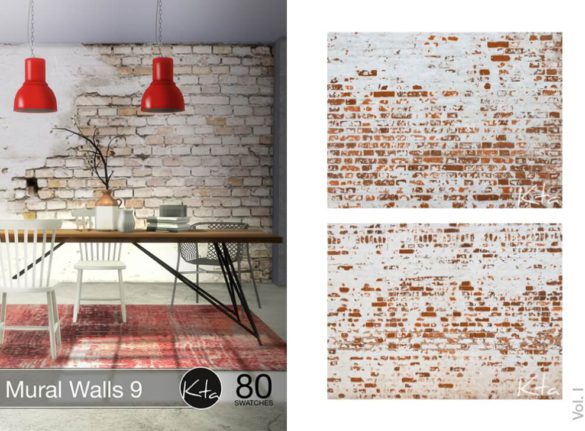 The Sims 4 Mural Walls 9 Vol. I & II at Ktasims