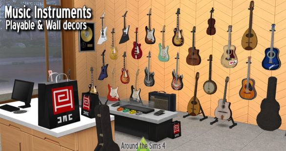 The Sims 4 Music Instruments at Around the Sims 4