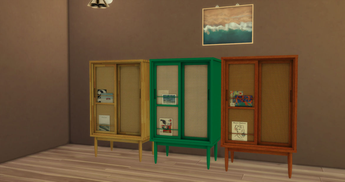 The Sims 4 rattan storage cabinet